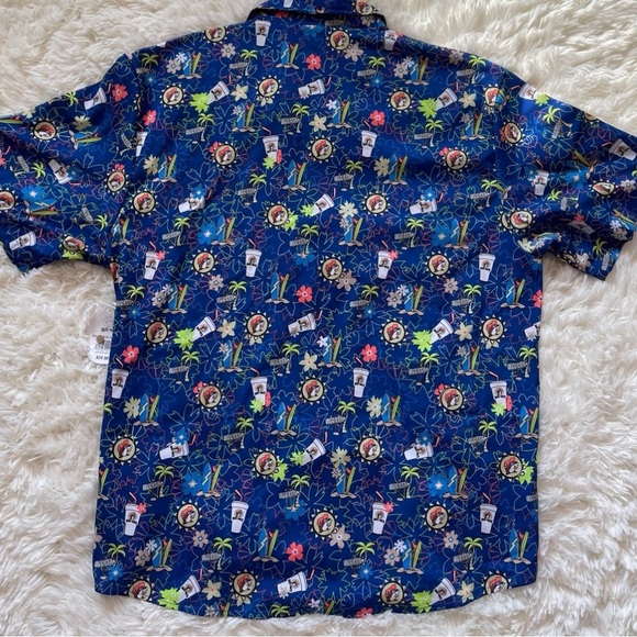Buc-ees Beaver Hawaiian Tropical Camper Button Shirt‎ Sz 4X NWT Fits Like 3XL - Picture 4 of 9